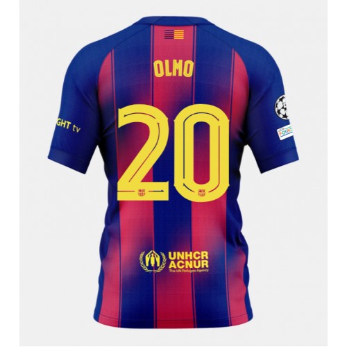 Fotballdrakt Herre Barcelona Dani Olmo #20 Hjemmedrakt 2025-26 Kortermet Fotballdrakt Herre Barcelona Dani Olmo #20 Hjemmedrakt 2025-26 Kortermet